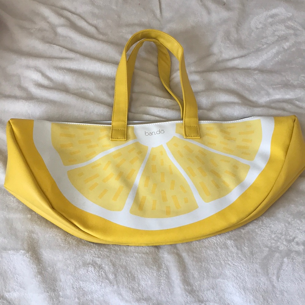 Yellow lemon shoulder bag